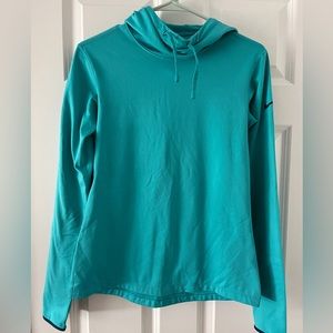 ‼️MOVING‼️Must go🚨 High Neck Nike Pro dri-fit blue hooded sweatshirt